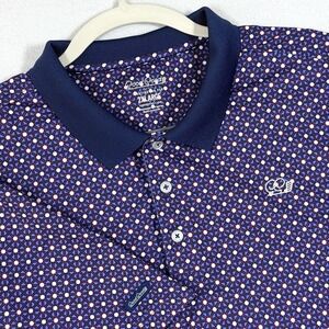 Good Good Golf Polo Shirt Mens 2XL XXL Geometric Print Performance Stretch Logo